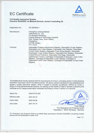 CE Certificate